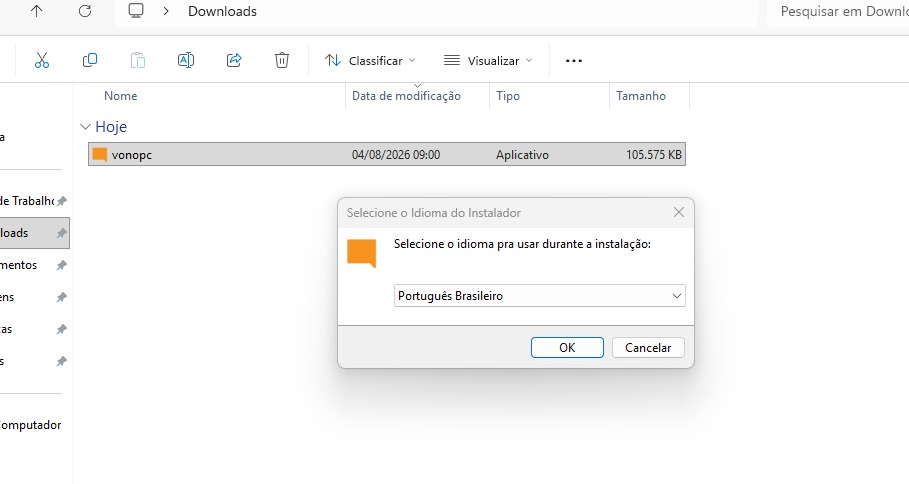 Captura de tela: Como Configurar o Softphone Vono no Windows (5)