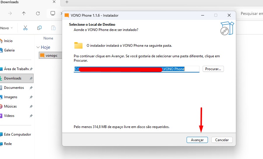 Captura de tela: Como Configurar o Softphone Vono no Windows (6)