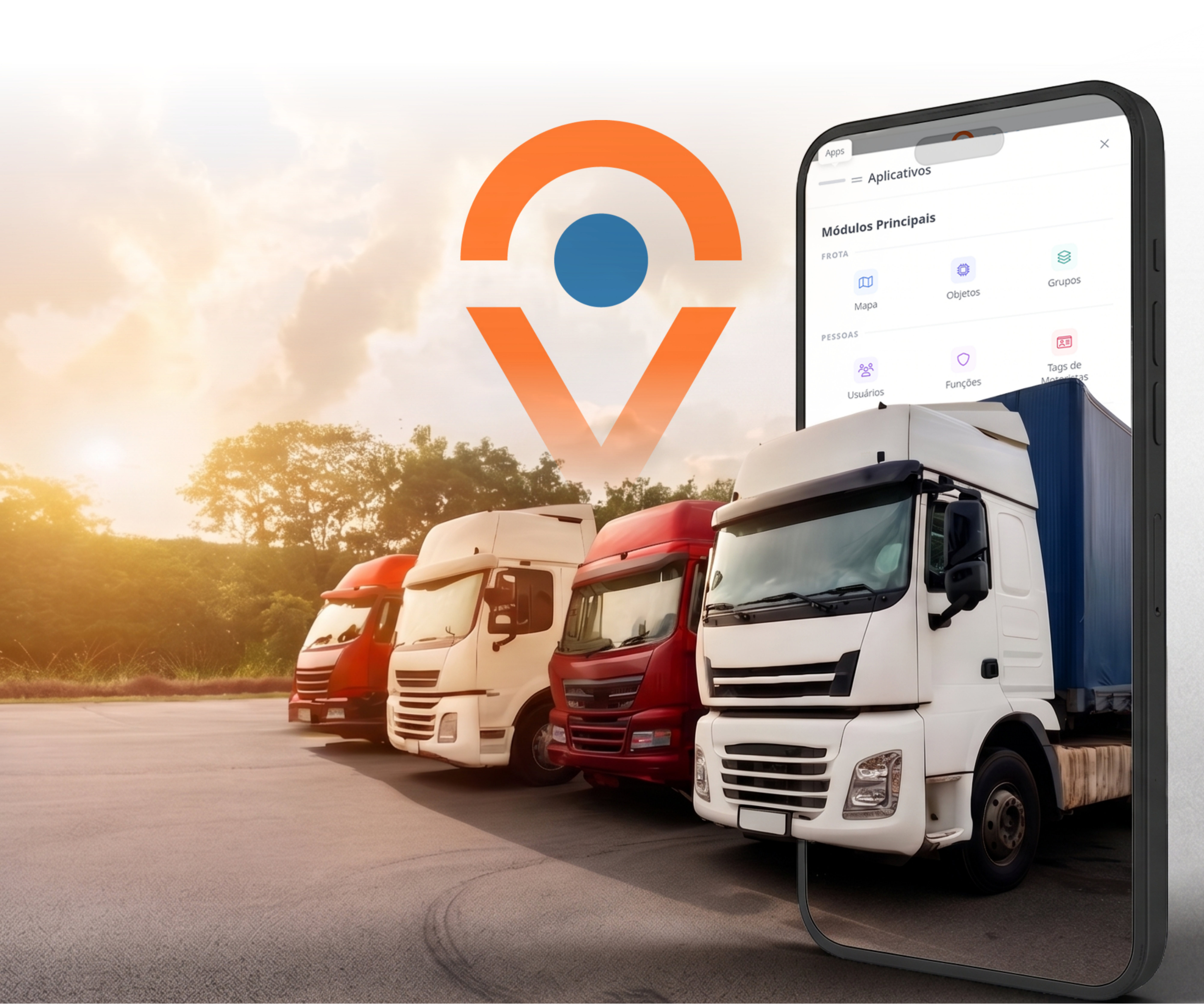 Painel de telemetria veicular da Vono Rastreamento com histórico de viagens e alertas